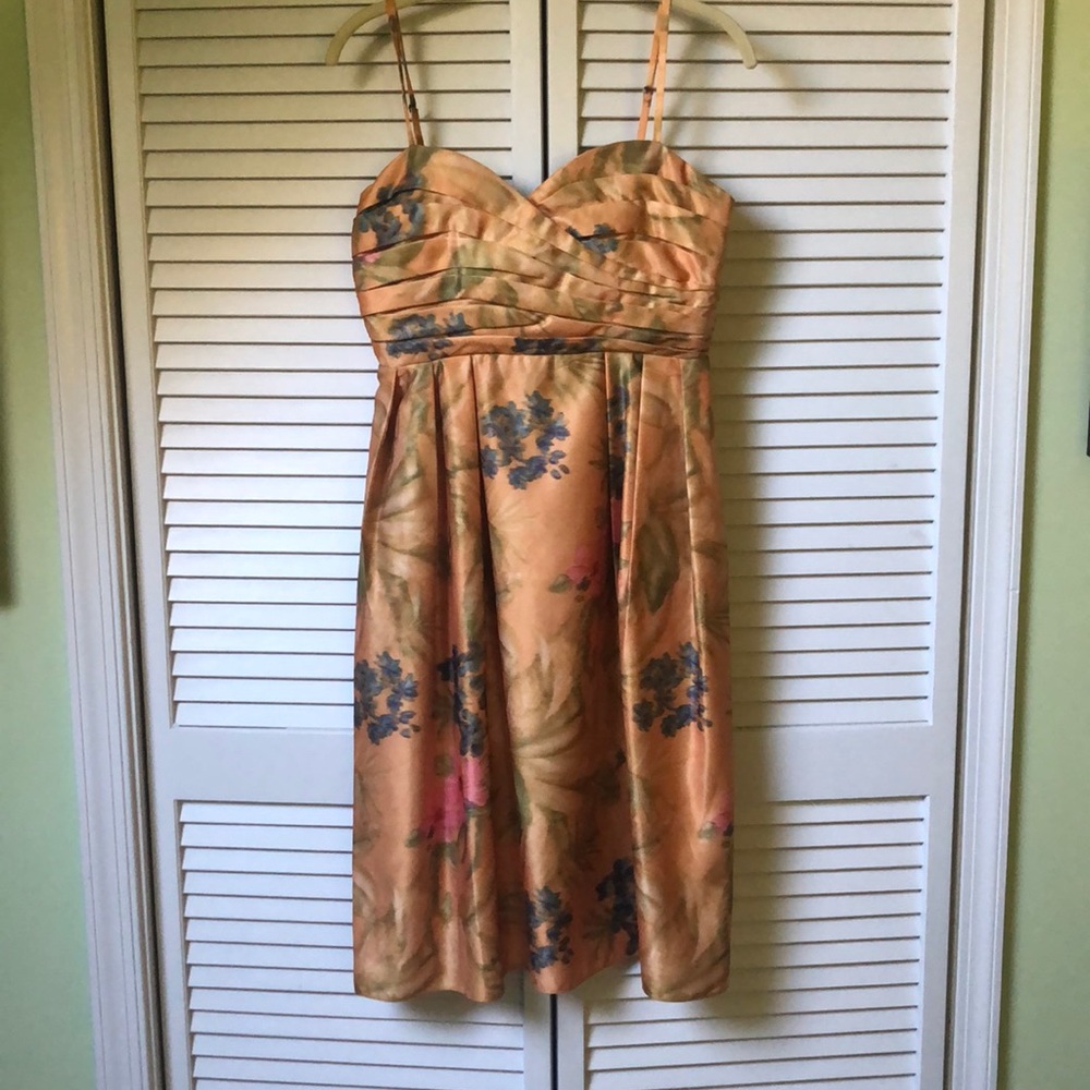 Anthropologie yellow floral dress